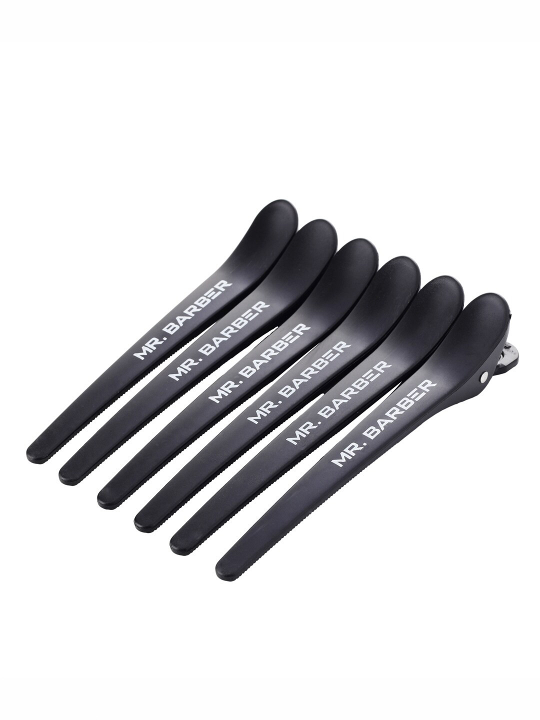 Mr Barber Women Set of 6  Black & White Alligator Hair Clips