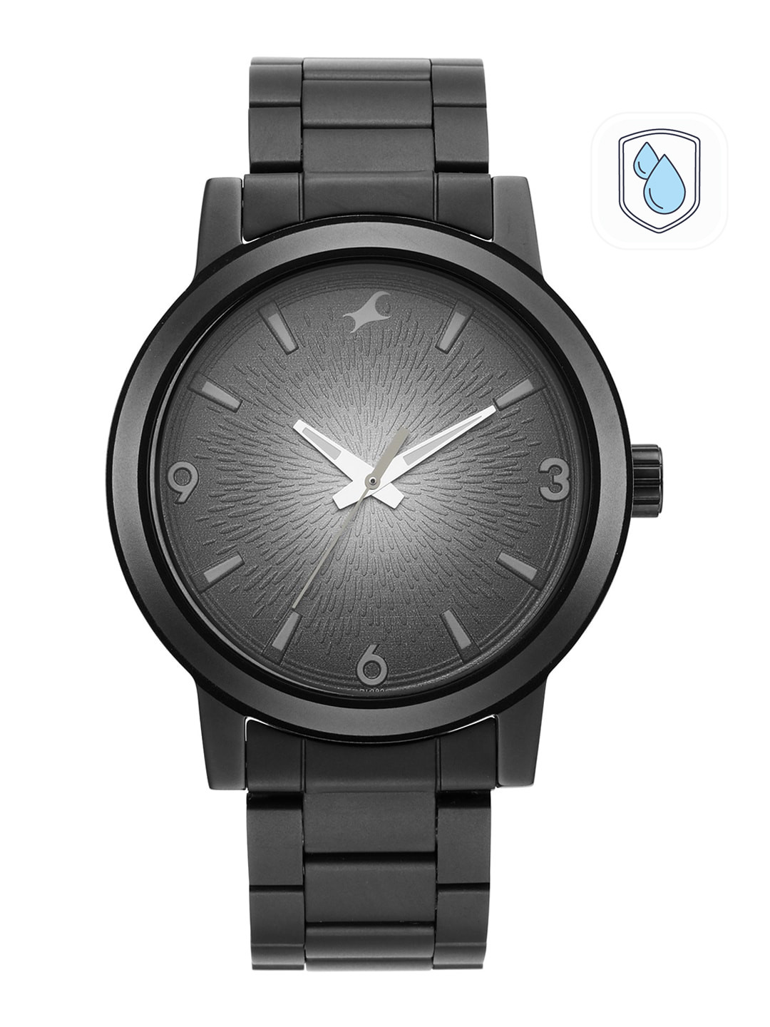 Fastrack Men Black Brass Dial & Black Straps Analogue Watch 3245NM02