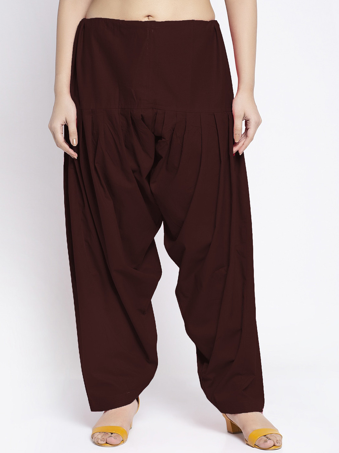 GRACIT Women Brown Solid Cotton Salwar