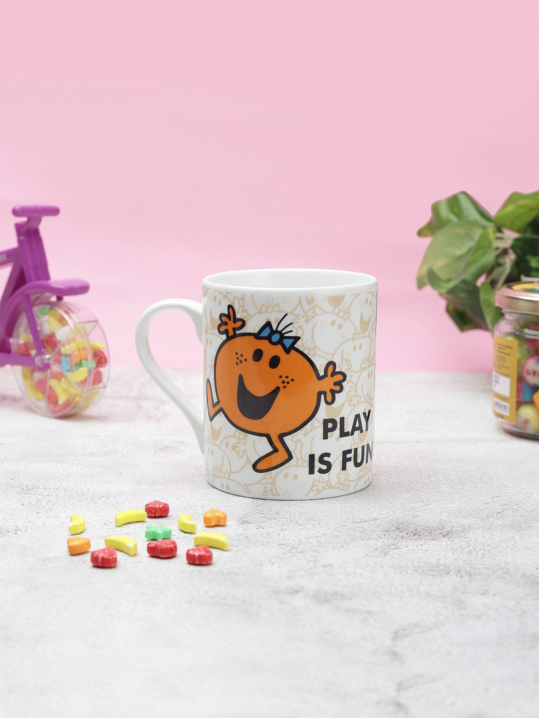 CLAY CRAFT Chandresh Name Personalised White Typography Ceramic Microwave Safe Mug-350ml