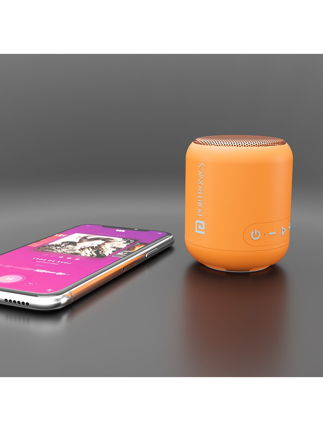 Portronics SoundDrum 1 10W Orange Water Resistant Wireless Bluetooth Portable Speakers