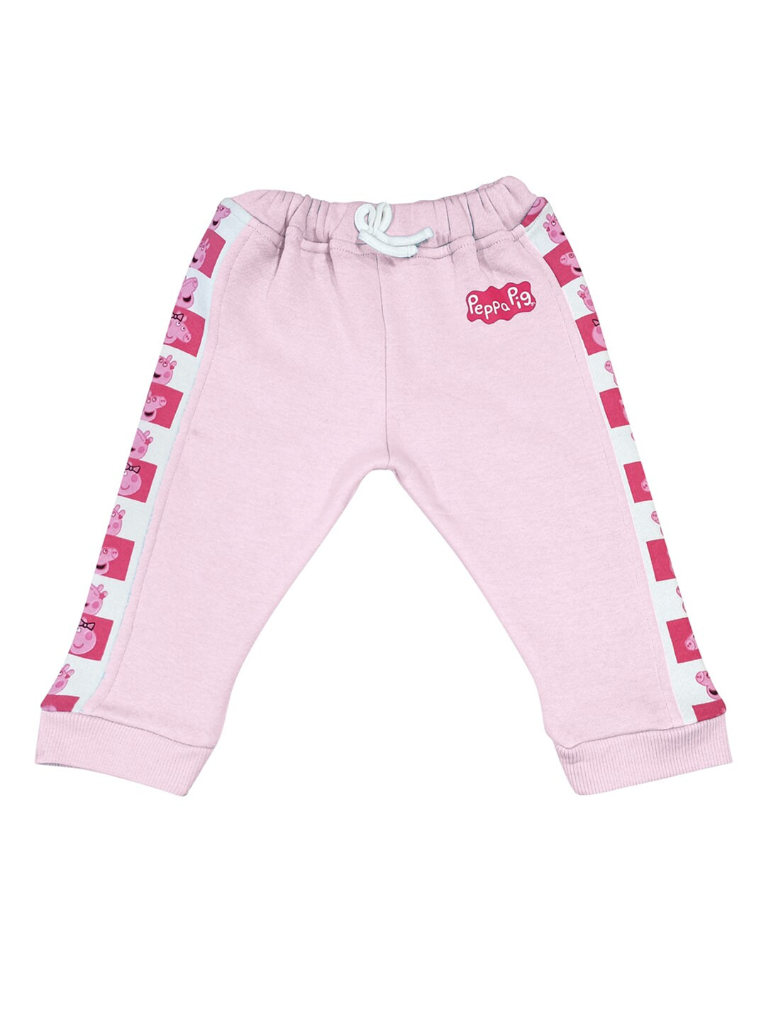 Moms Love Infant Girls Pink Solid Pure Cotton Joggers