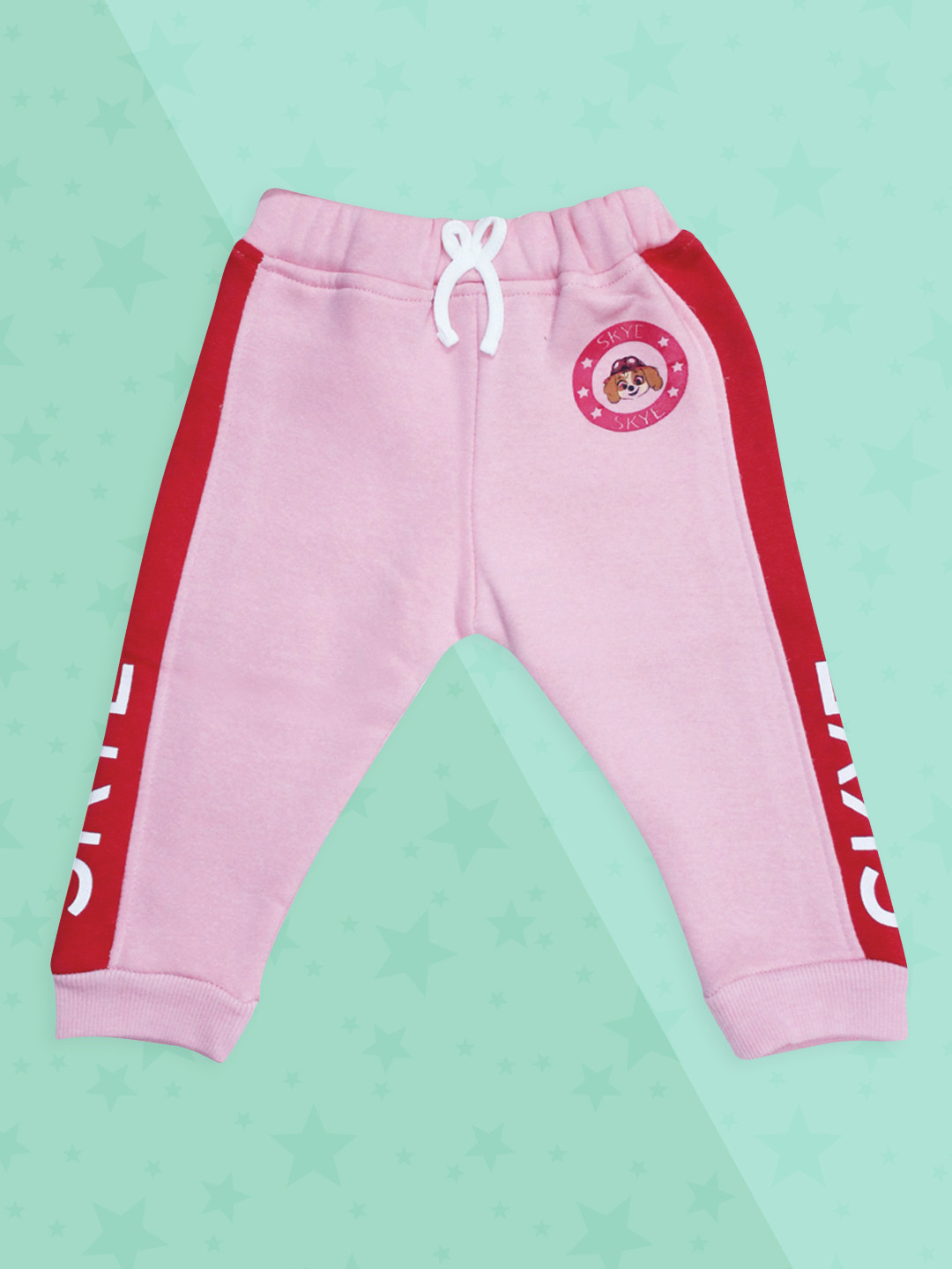 Moms Love Infant Girls Pink Solid Pure Cotton Joggers