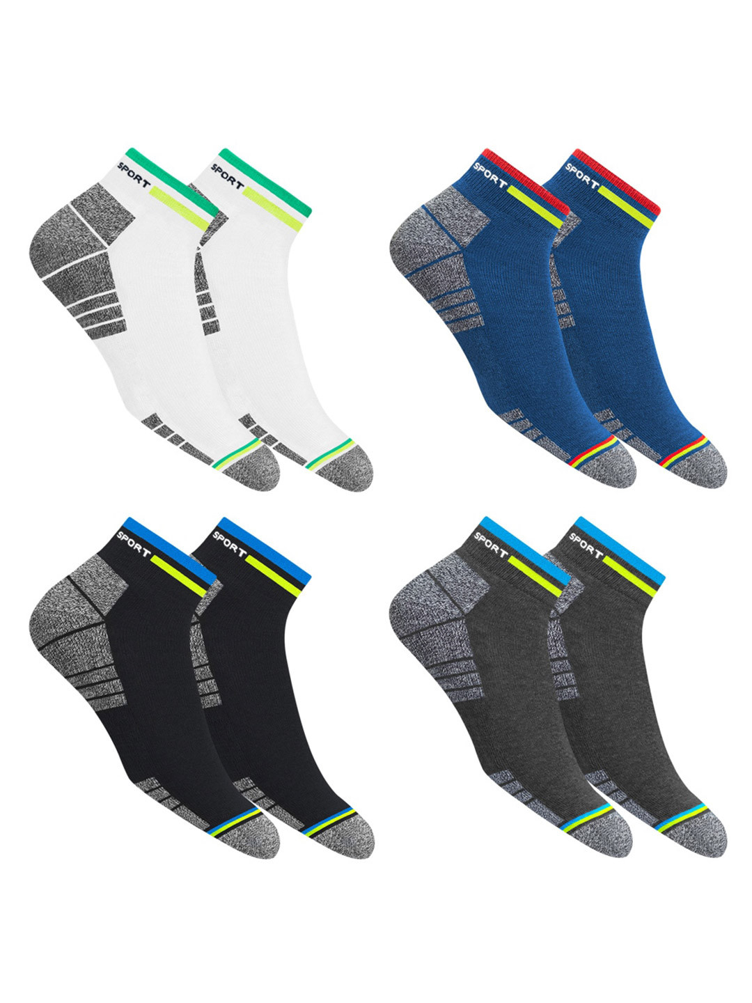 NAVYSPORT Multi Casual Cushion Cotton Ankle Socks