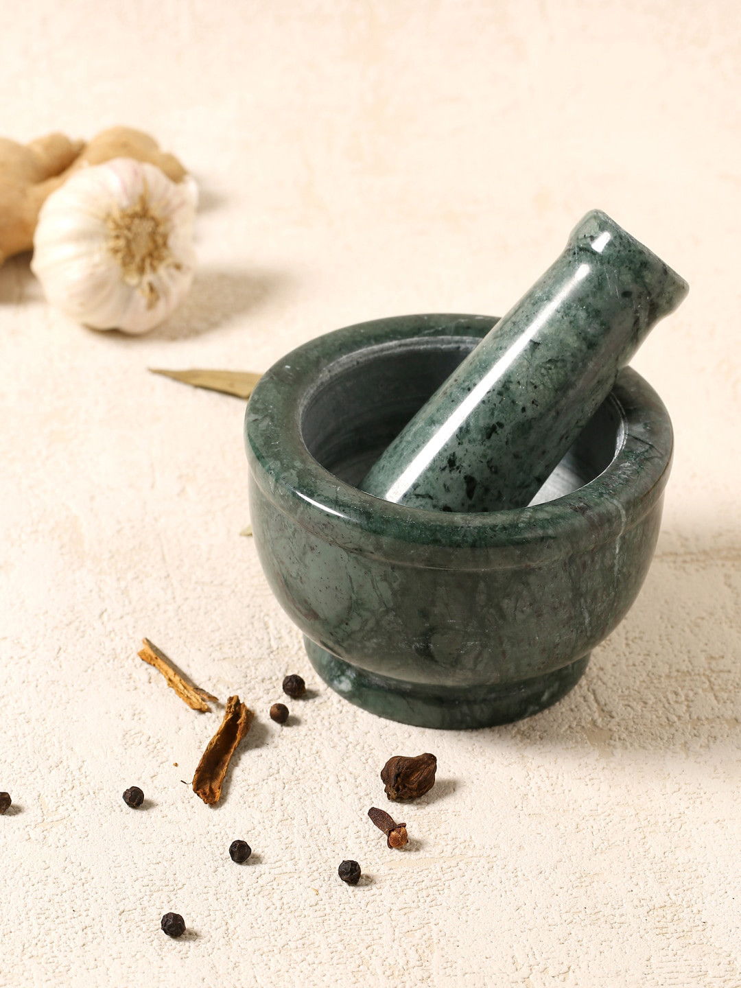 RDK Green Marble Mortar & Pestle