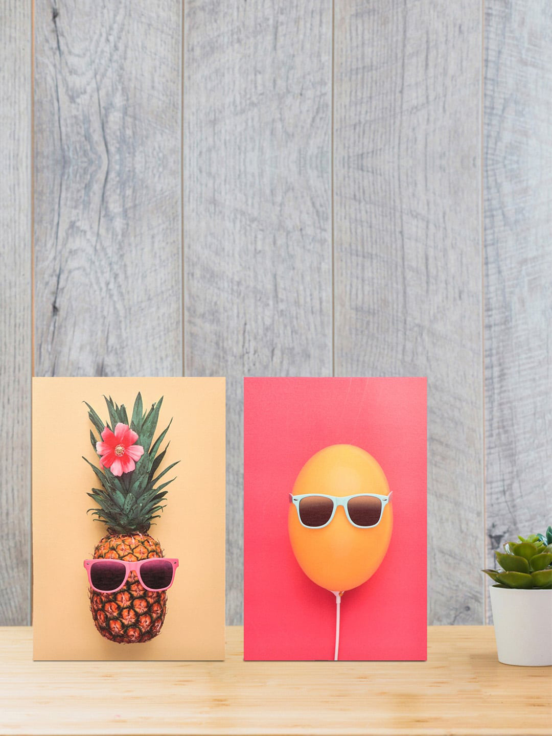 TIED RIBBONS Canvas 2 Piece Wall Rectangle Paintings Wall Art - 11.8 x 7.8In