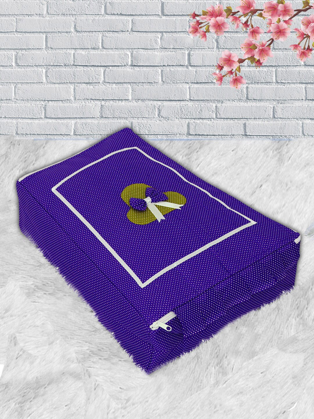 Kuber Industries Blue Printed Saree Organiser