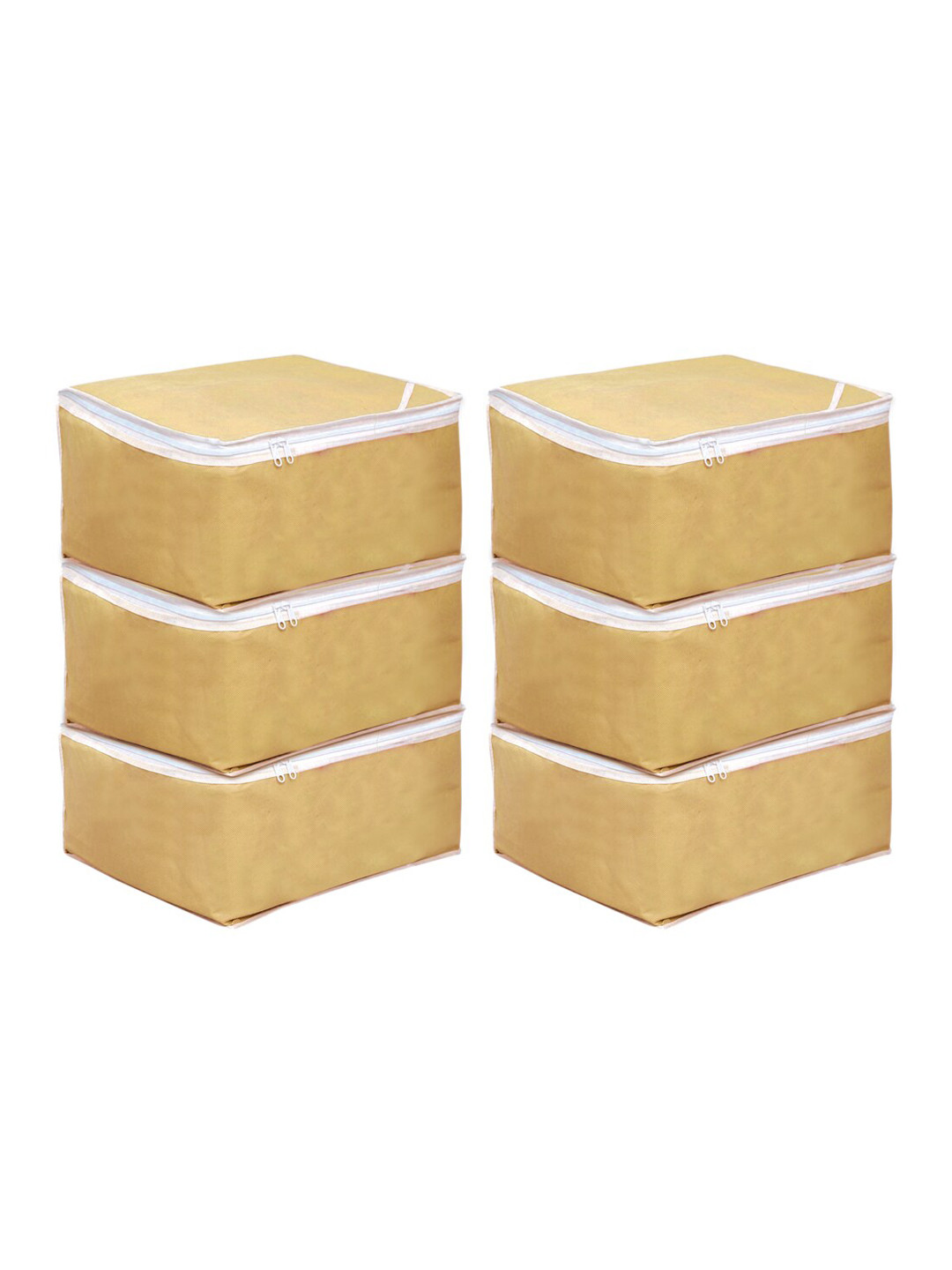Kuber Industries Set of 6 Brown Wardrobe Organisers