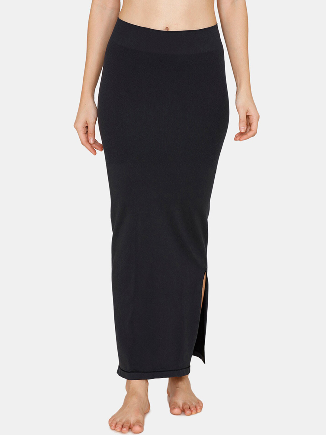 Zivame Women Black Solid Saree Shapewear