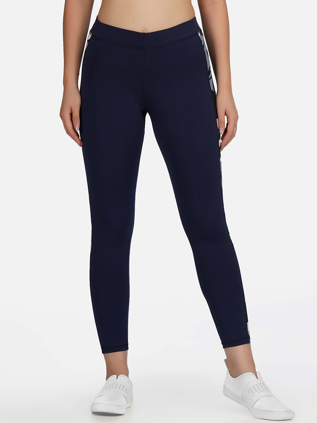 NEU LOOK FASHION Women Navy Blue Printed Gym Tights