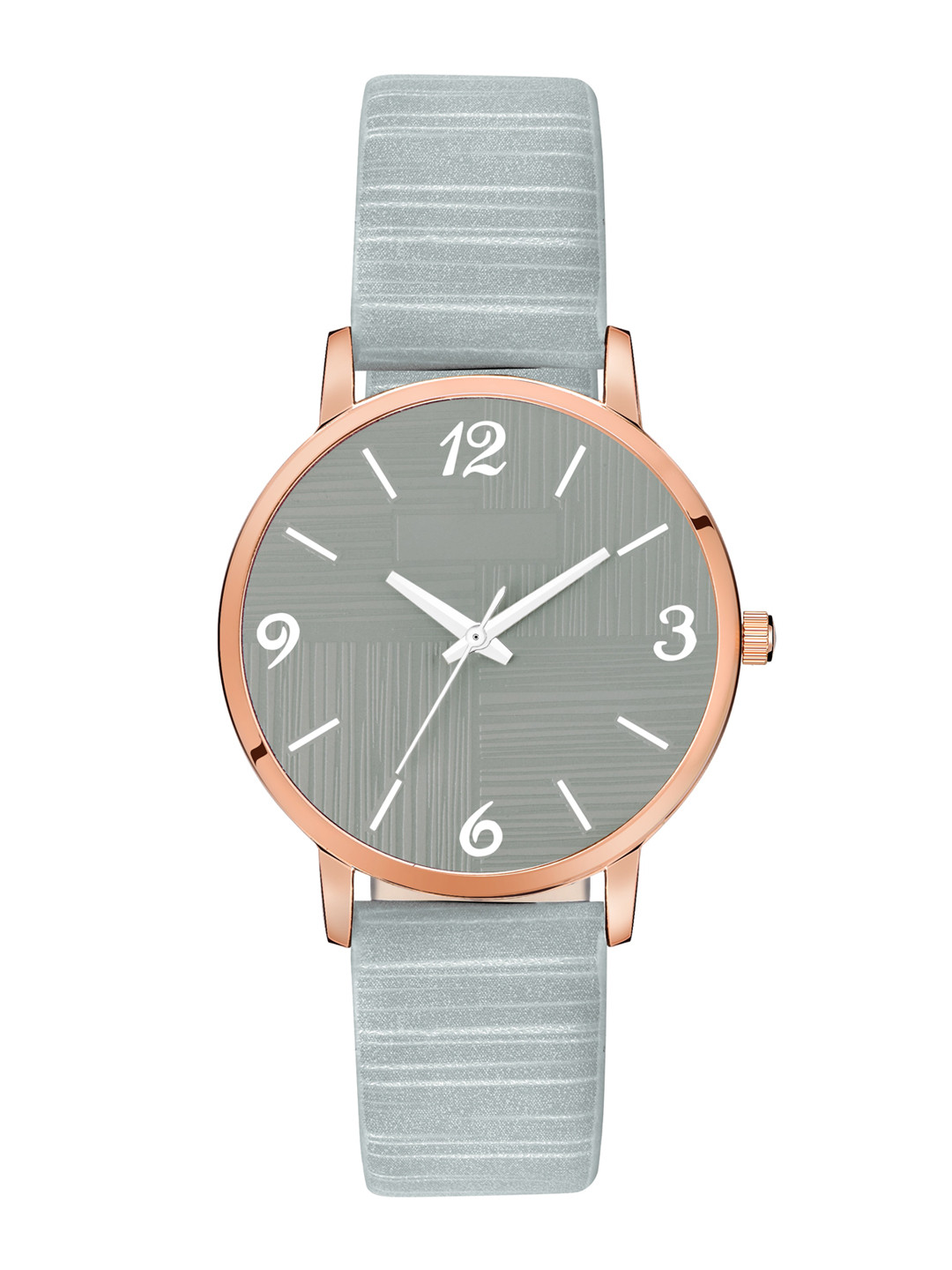 PERCLUTION ENTERPRISE Women Grey Printed Dial & Grey Leather Straps Analogue Watch PE318