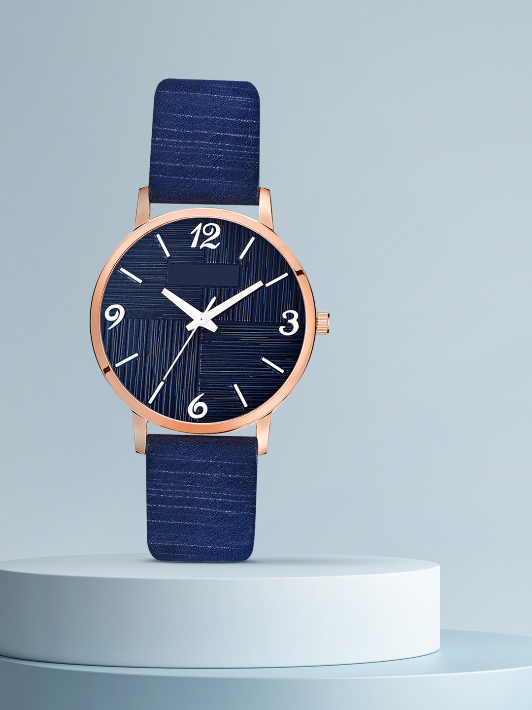 PERCLUTION ENTERPRISE Women Blue Dial & Blue Leather Straps Analogue Watch