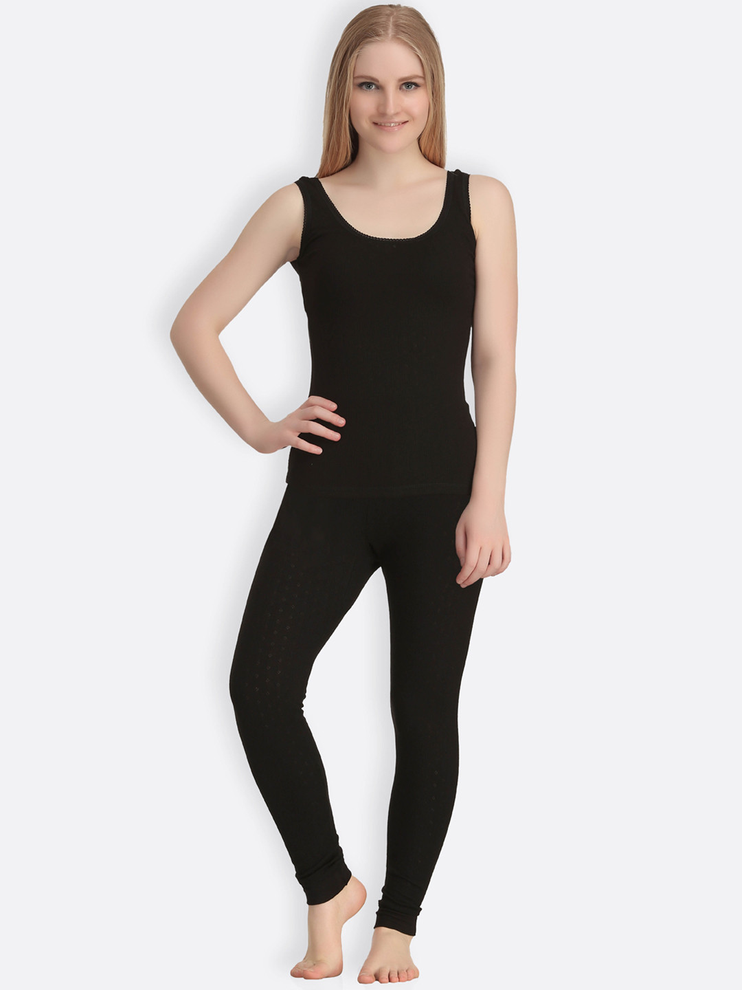 Kanvin Women Black Thermal Set - TNEW2130BK2170