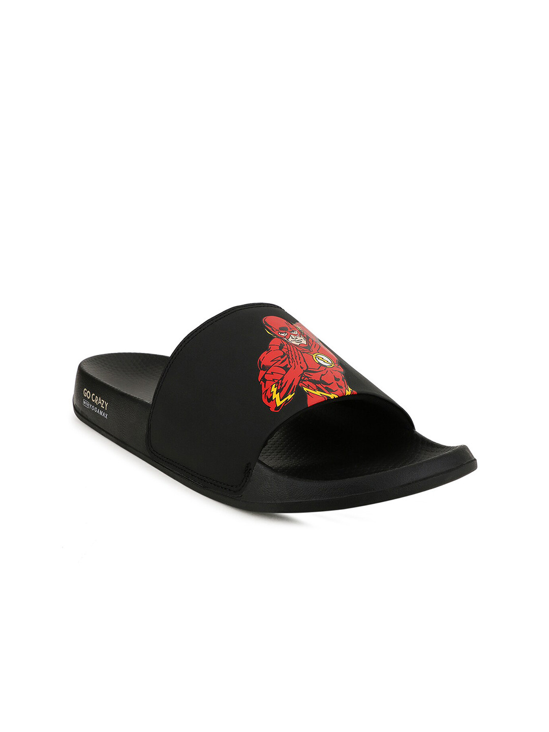 Campus Men JL-009 Black & Red Printed Sliders