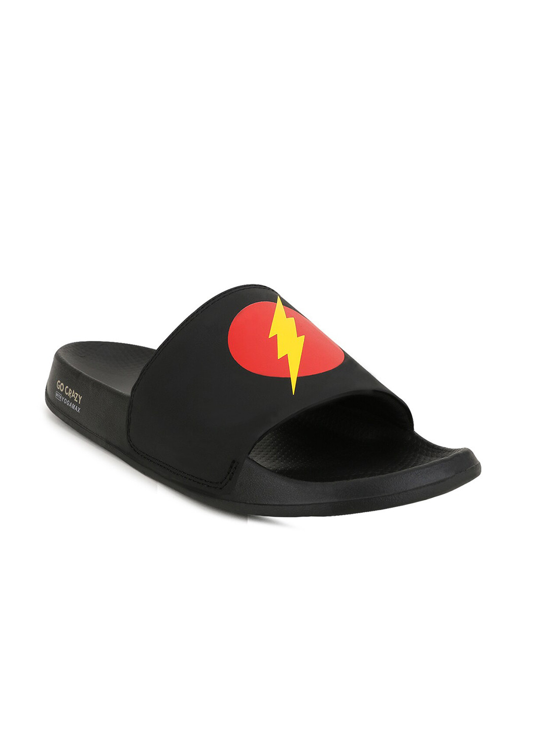 Campus Men JL-008 Black & Red Printed Sliders