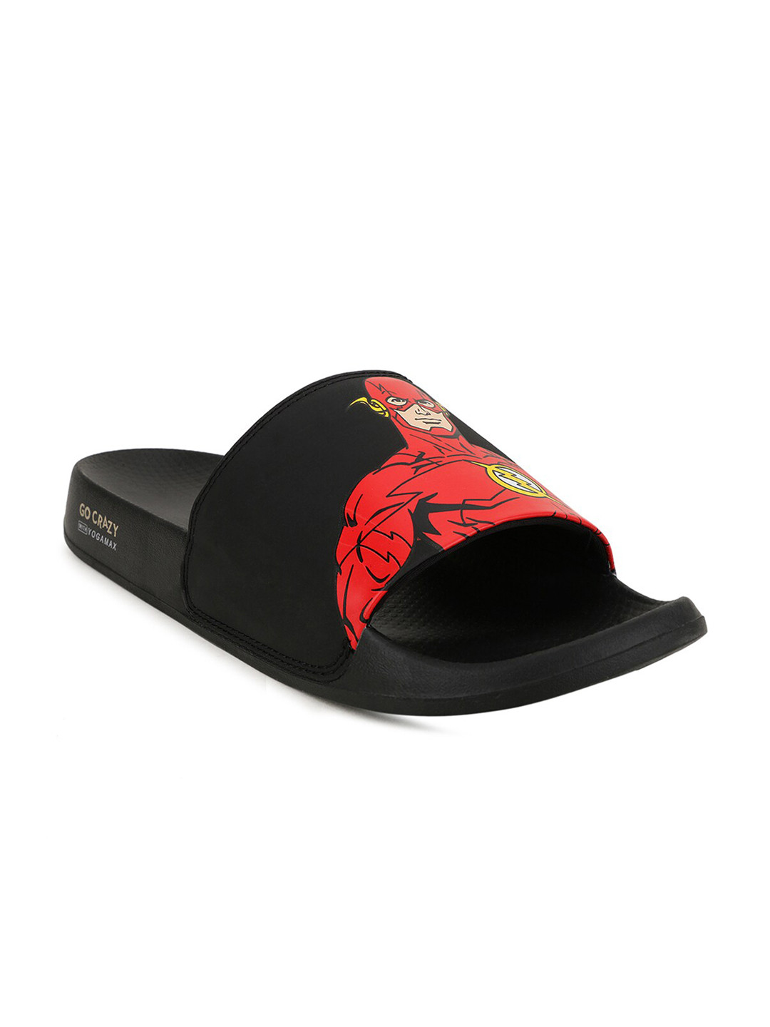 Campus Men JL-010 Black & Red Printed Sliders