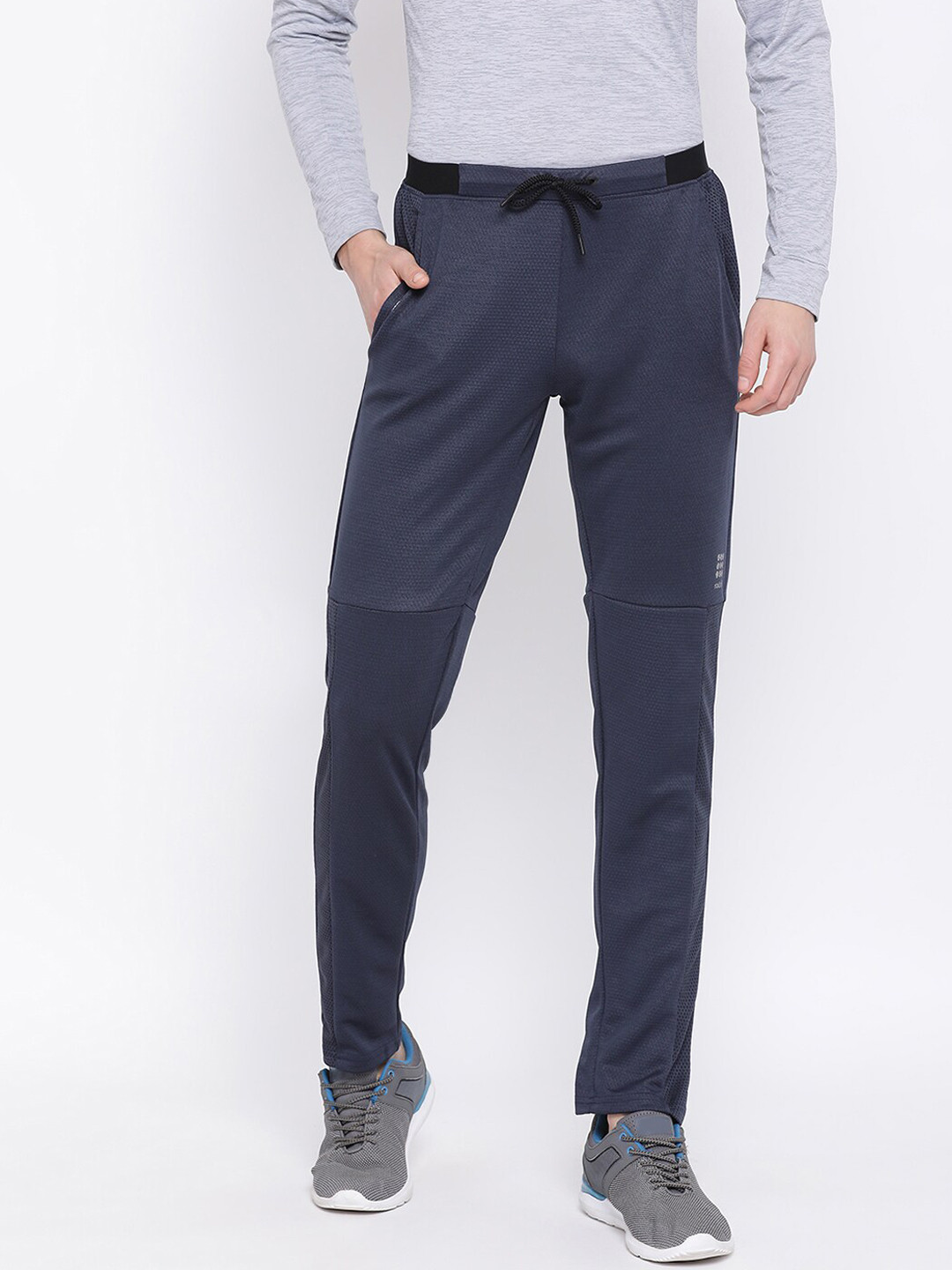 rock.it Navy Blue Regular Fit Track Pants