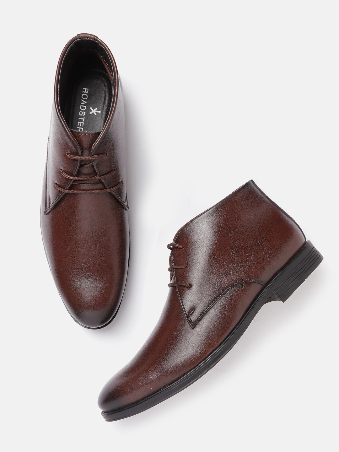 Roadster Men Coffee Brown Solid Derbys