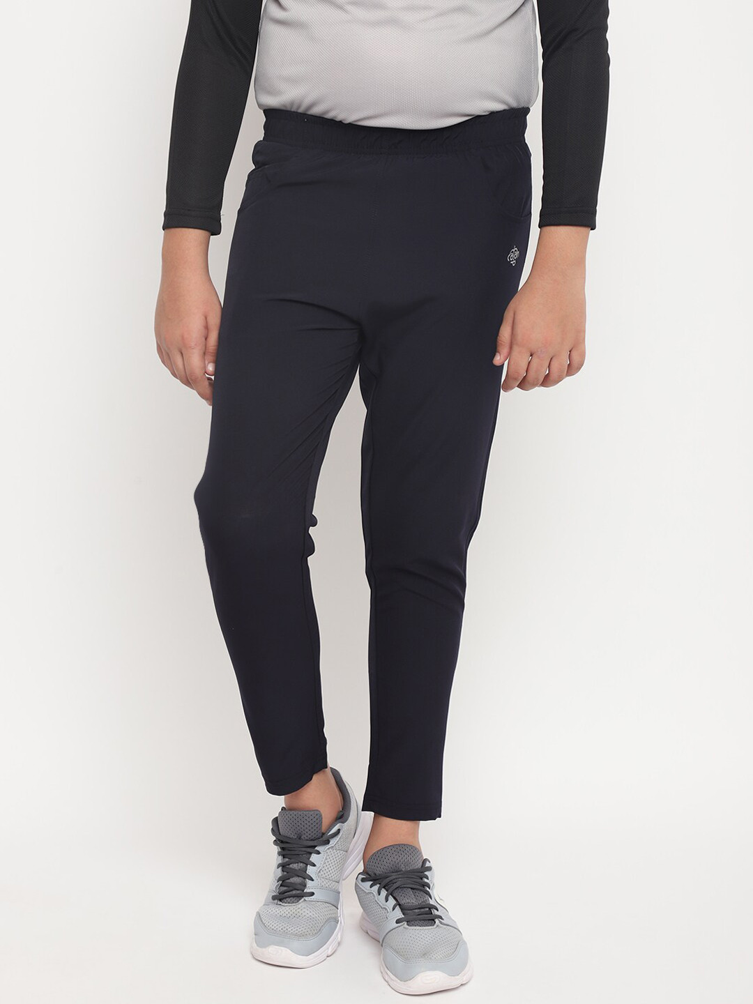 CHIMPRALA Boys Navy Blue Solid Trackpants