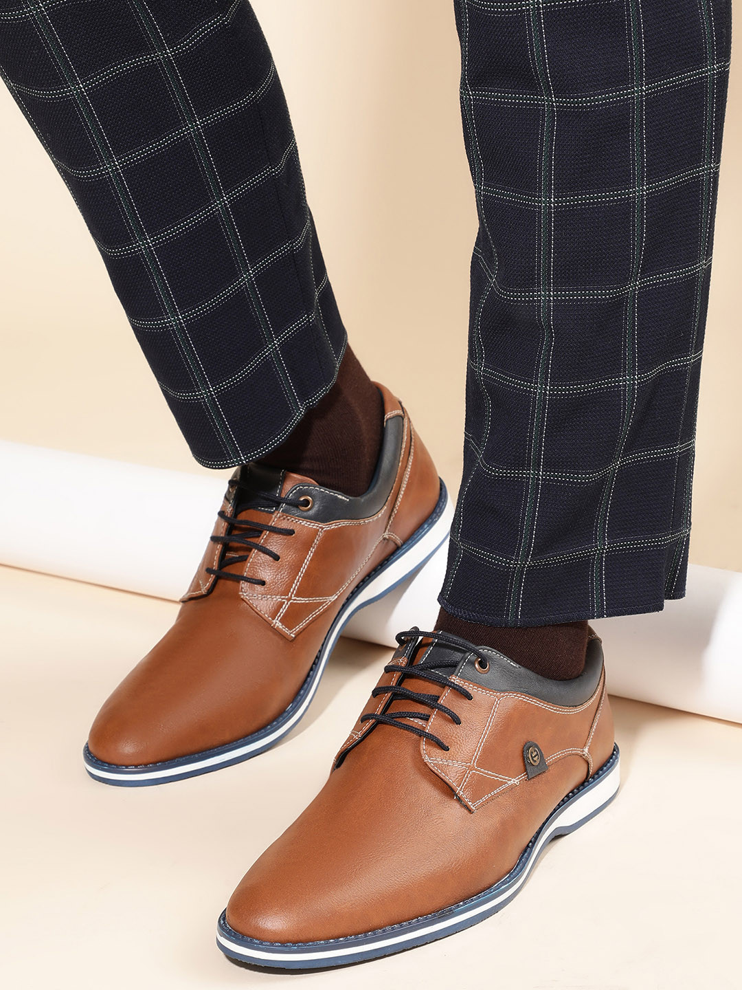 Liberty Men Tan PU Flat Boots