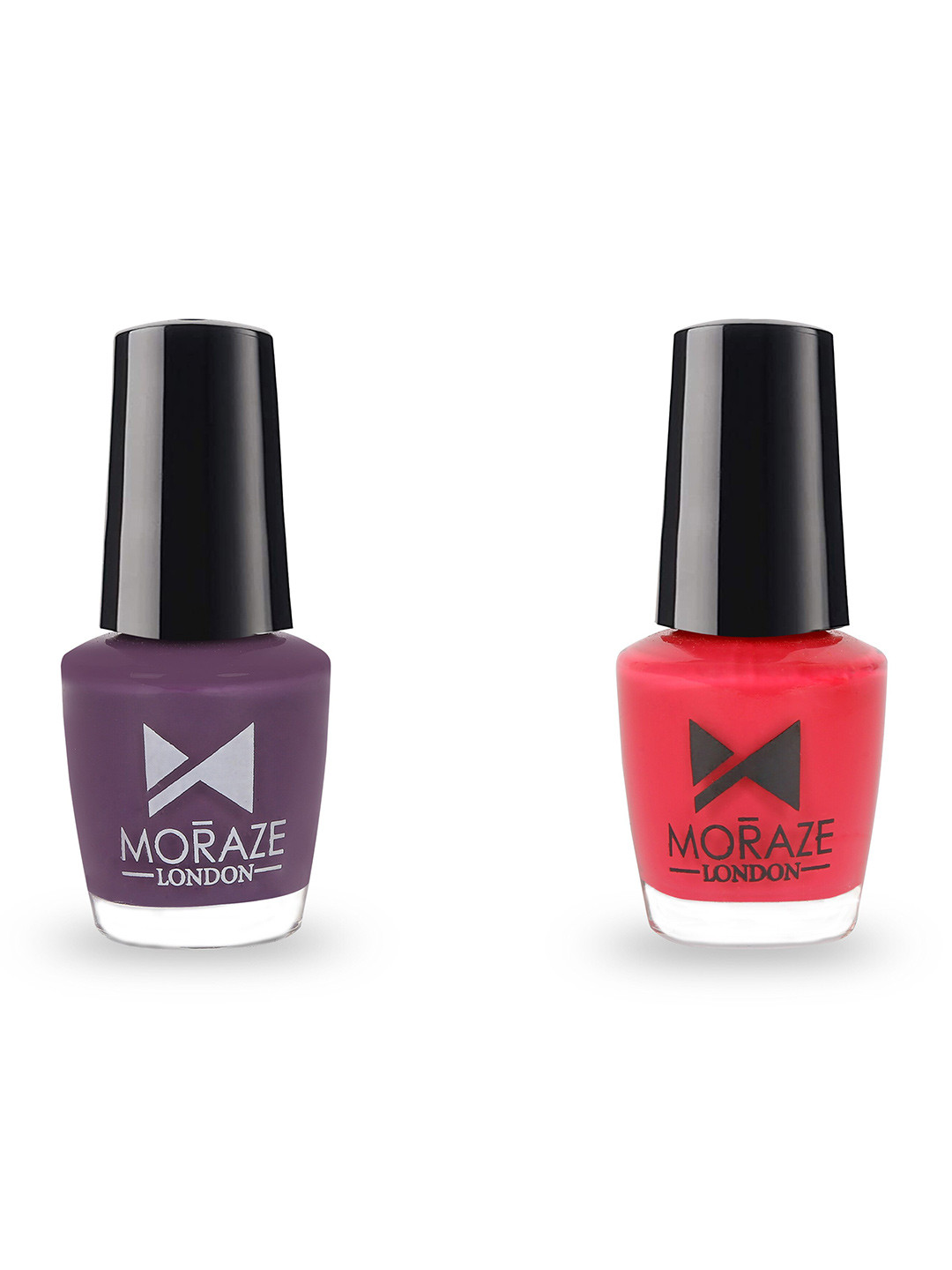 Moraze Nail Polish Pack of 2 - Purple Pheonix & First Kiss- 10 ML (5 ML Each)