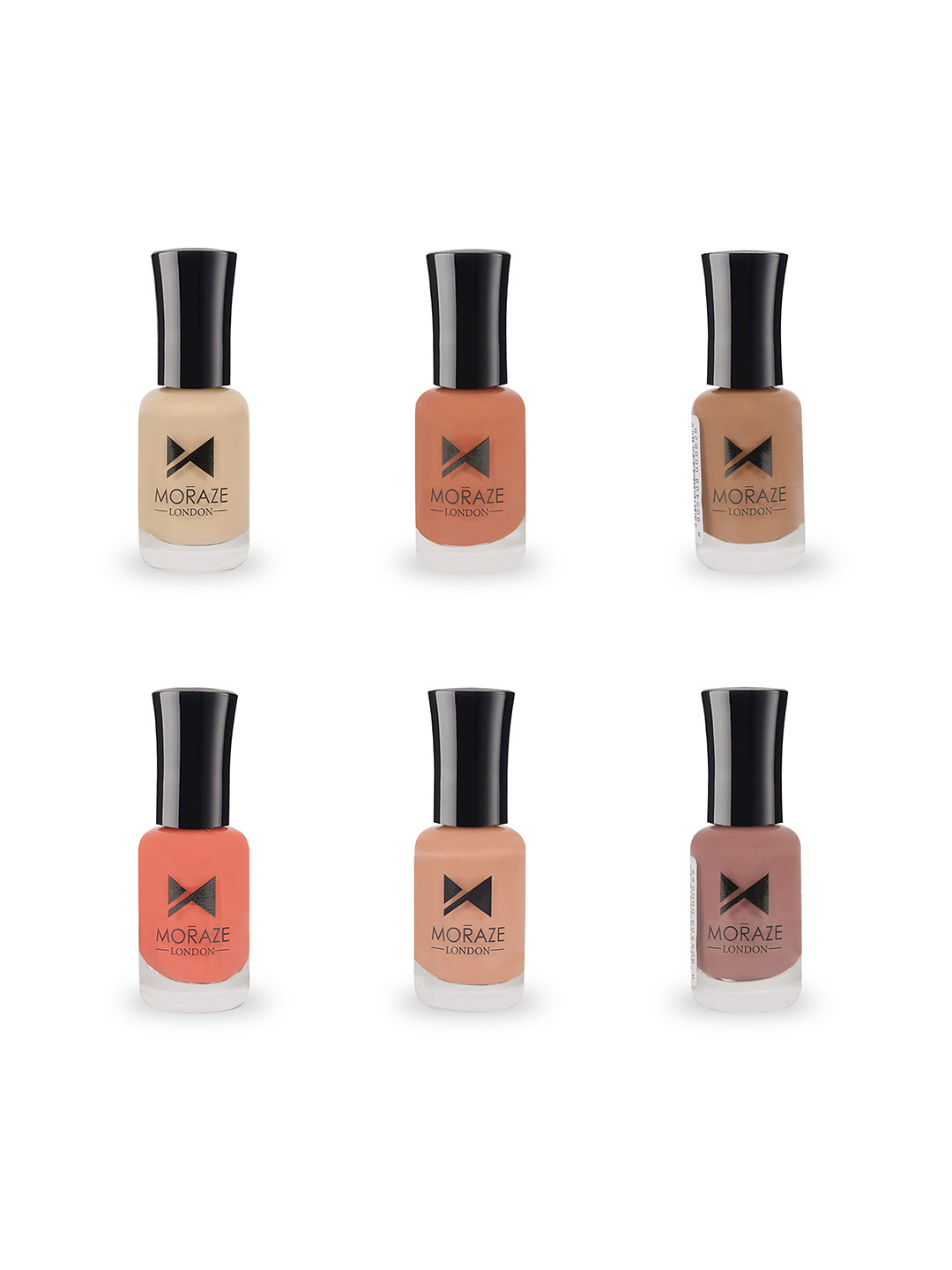 Moraze Set of 6 Nude Nail Polish