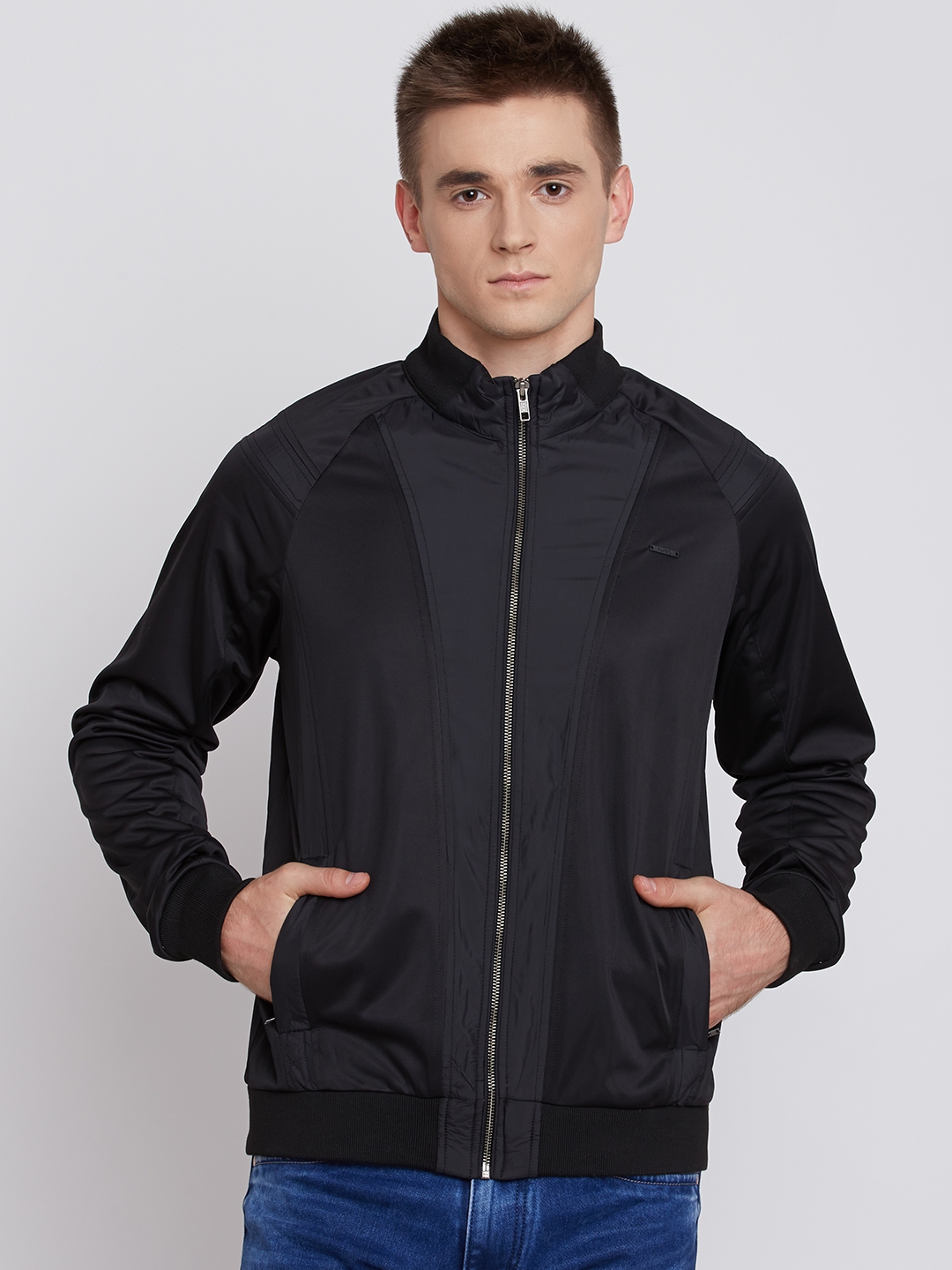 flying machine panelled zip front jacket