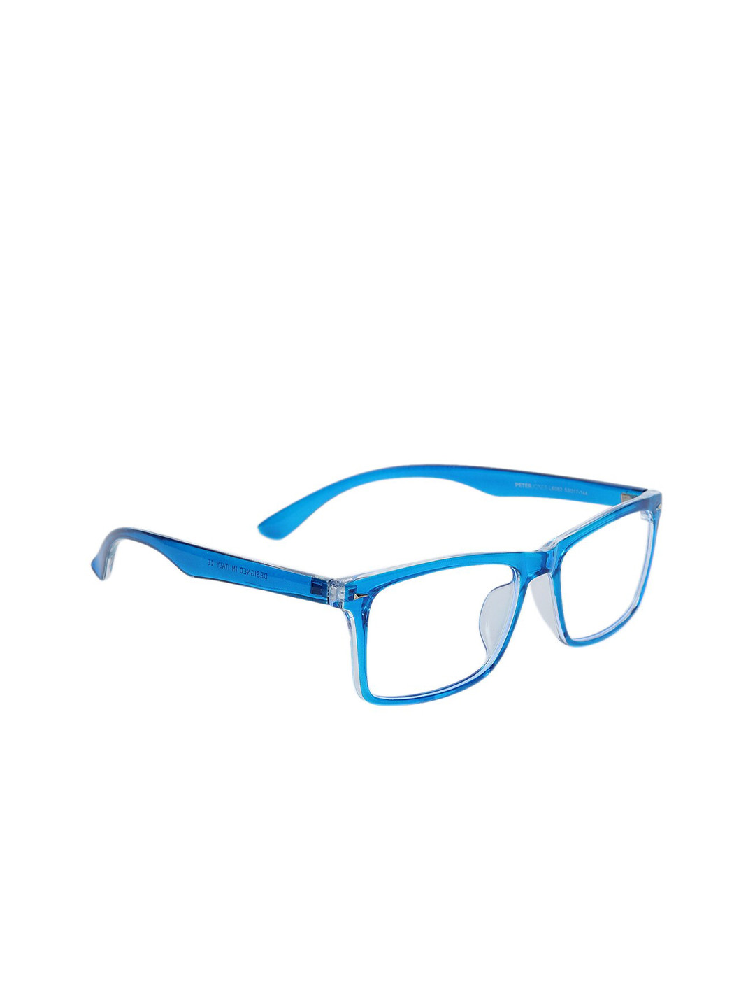 Peter Jones Eyewear Unisex Blue Full Rim Rectangle Blue Light Blocking Glasses