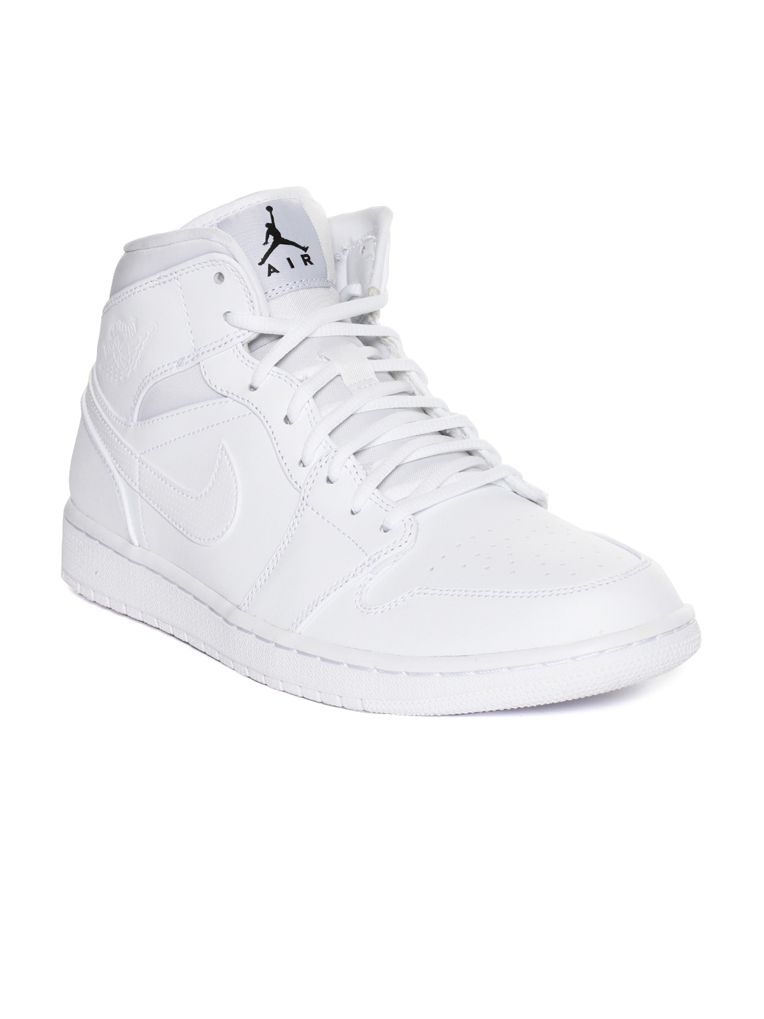 Buy Nike Men White Air Jordan 1 Mid Top 