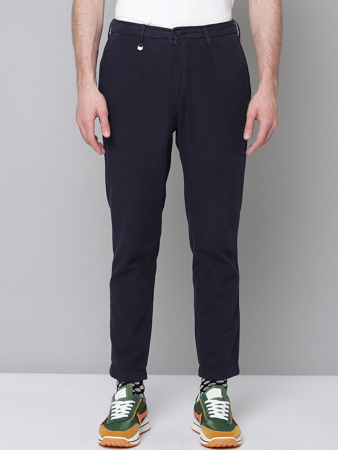 Antony Morato Men Blue Relaxed Fit Trousers