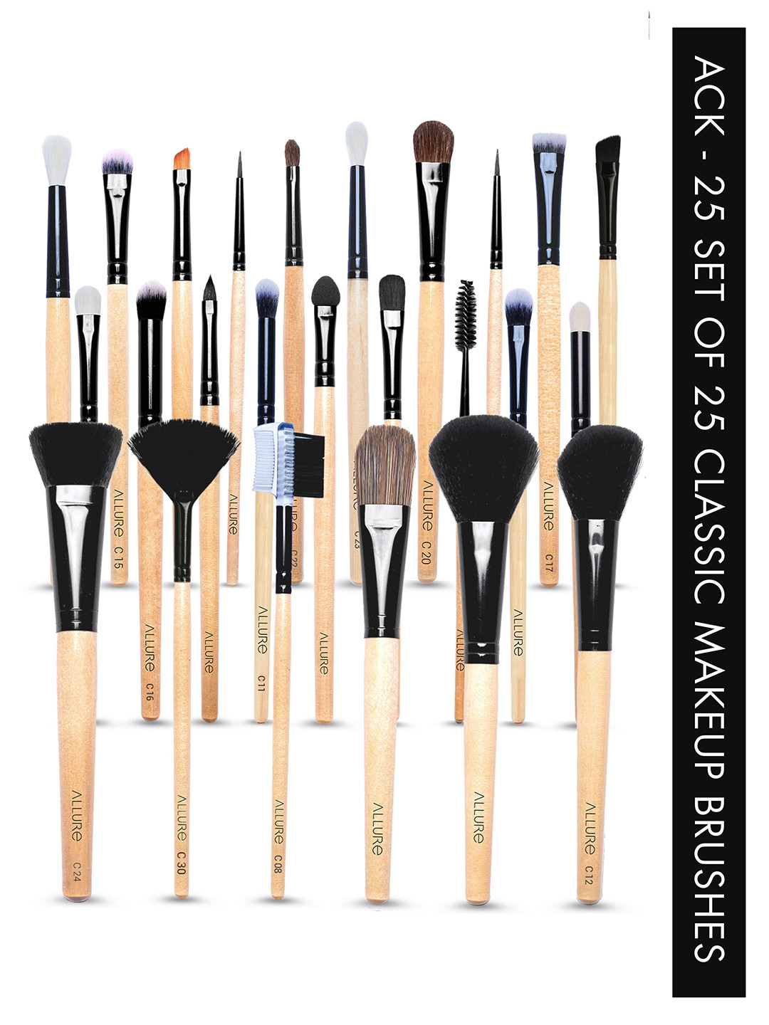ALLURE Pack of 25 Makeup Brush Set