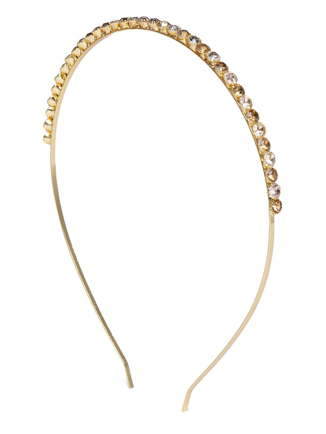 AccessHer Women Gold-Toned Embellished Rhinestone Hairband