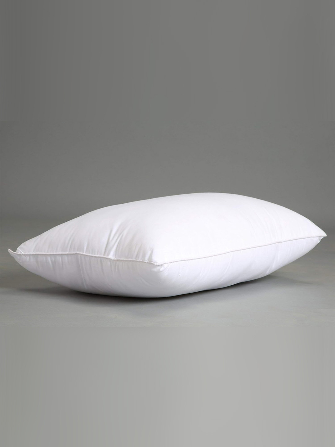 Recron Certified White Solid Polycotton Medium Fibre Sleep Pillow-43 x 69 cm