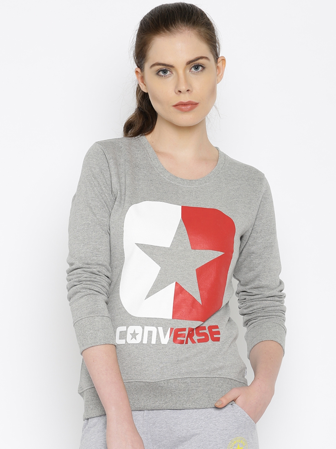 converse grey sweatshirt