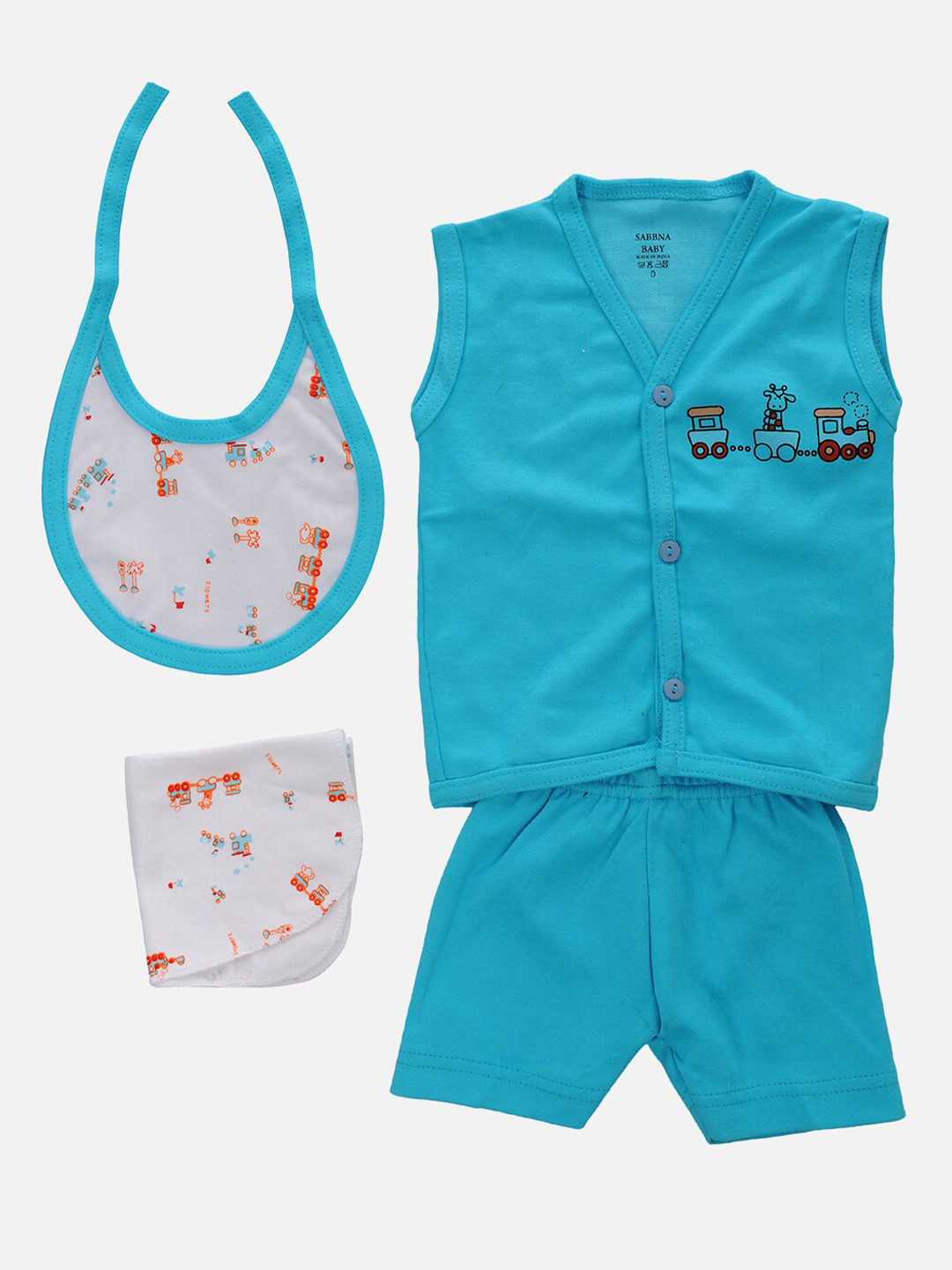 TINY HUG Boys Blue Shirt with Shorts