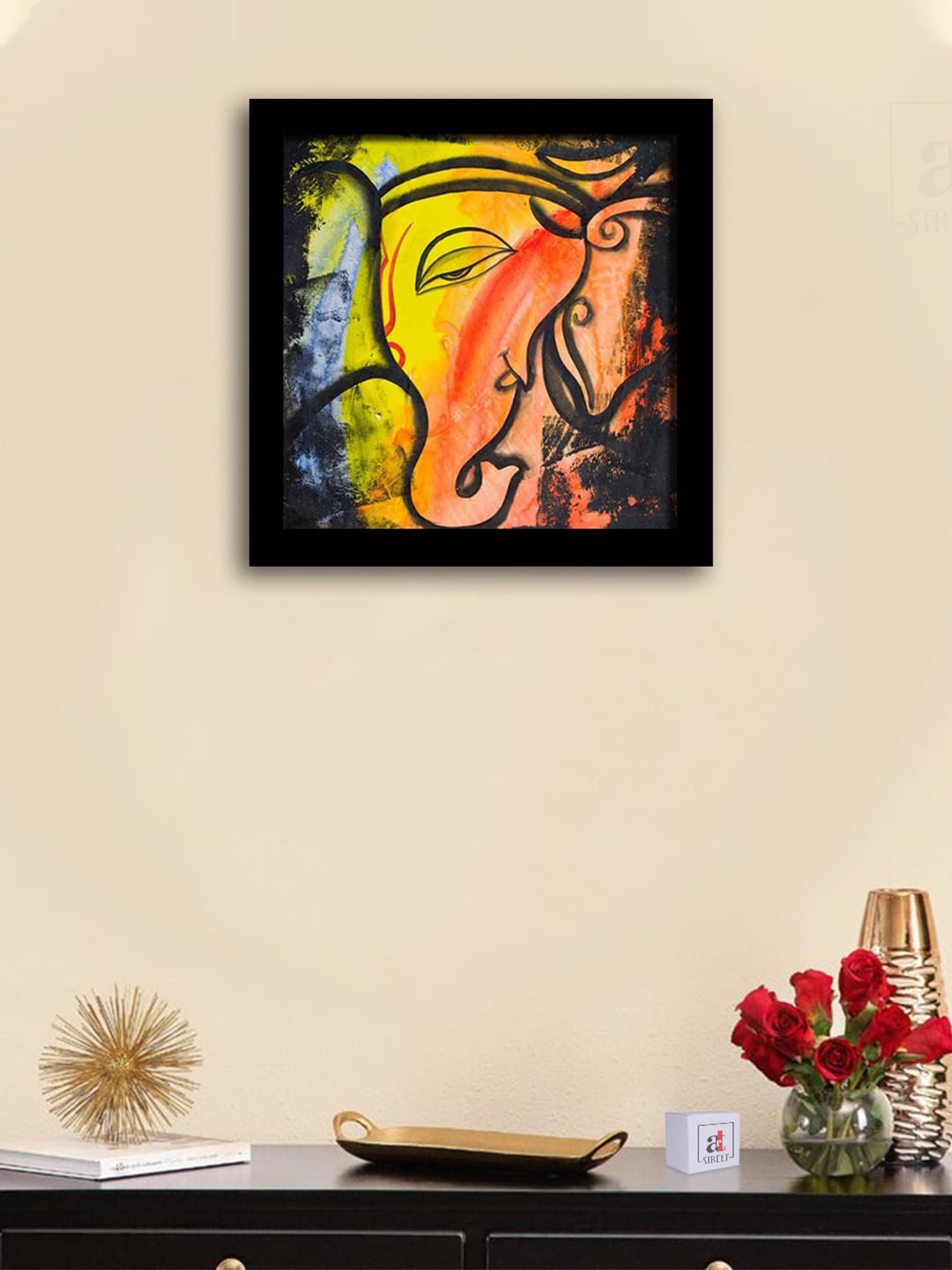Art Street Black & Yellow Framed Wall Art