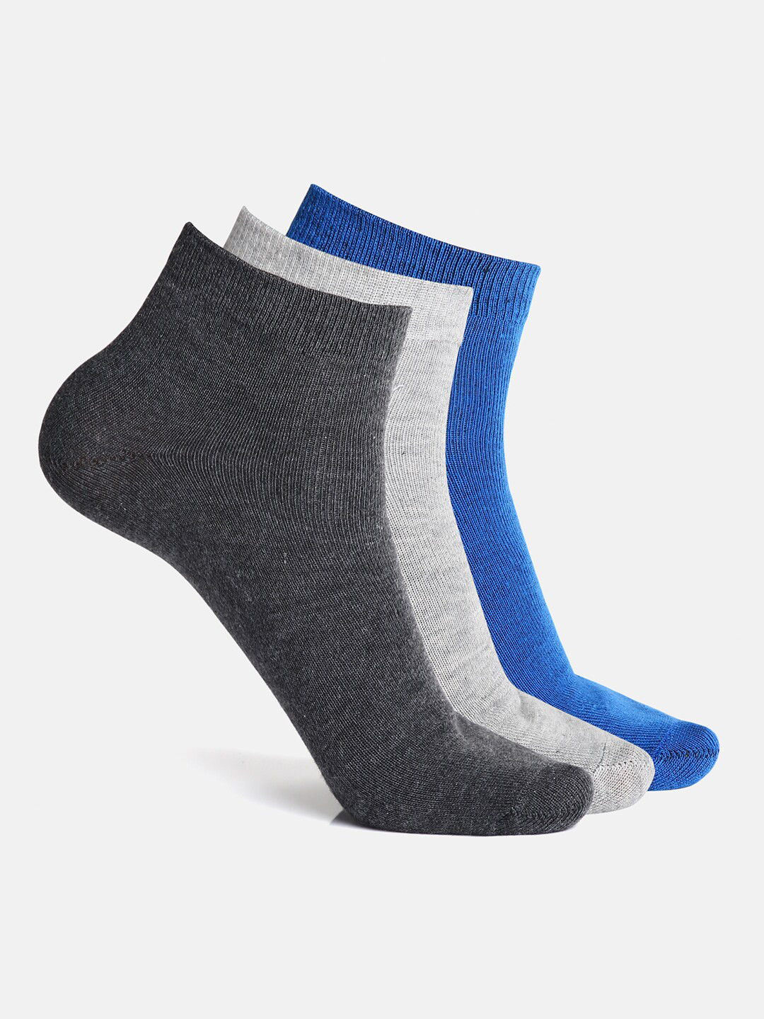 Urban Dog Men Pack Of 3 Assorted Ankle-Length Socks