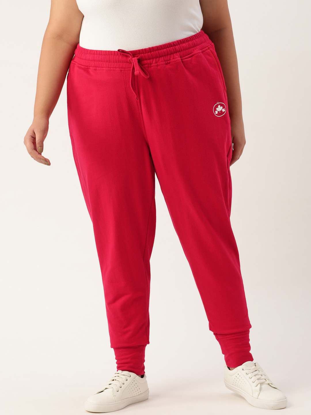 Rute Women Plus Size Red Joggers