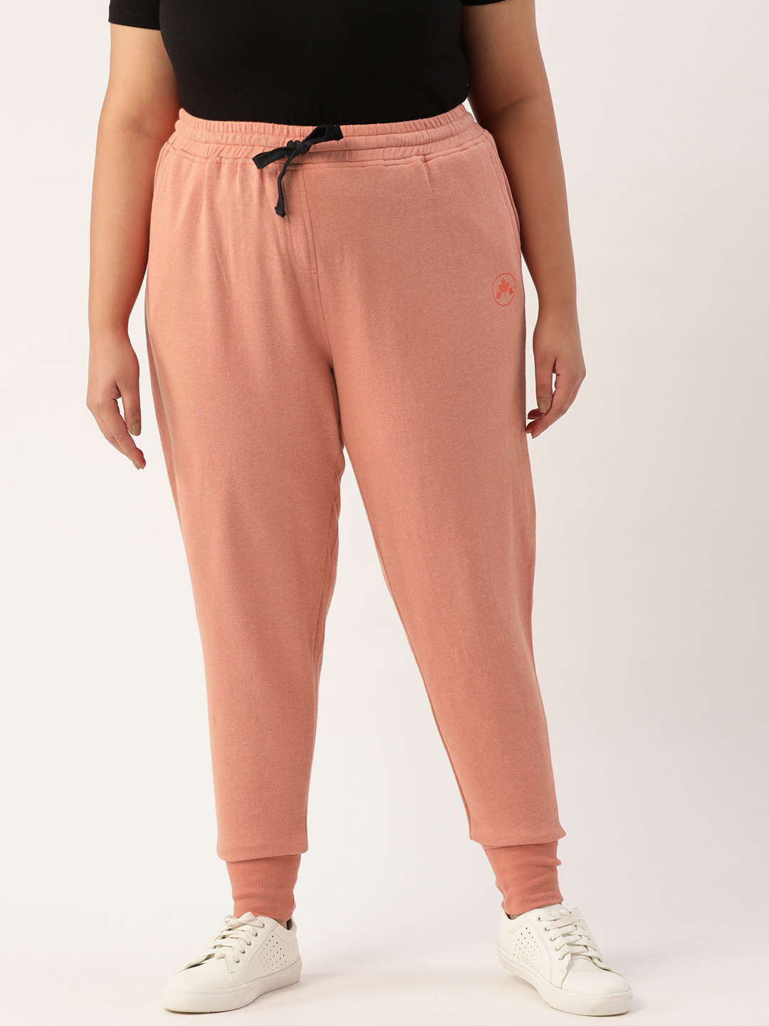 Rute Women Plus Size Coral Red Joggers