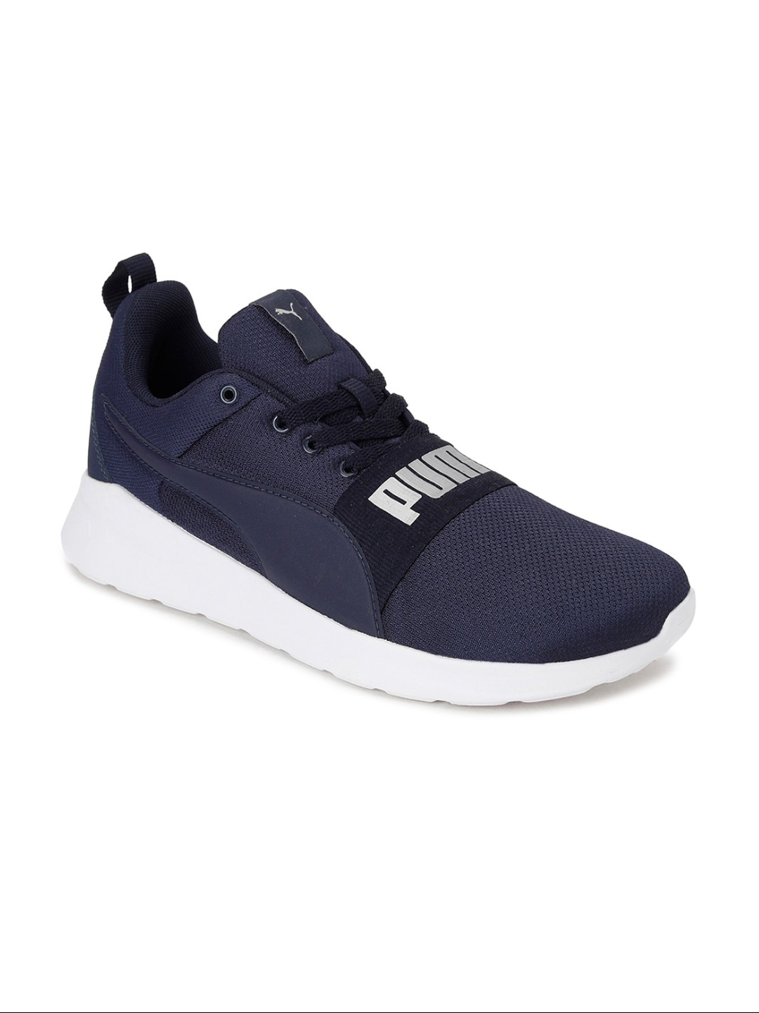 Puma Unisex Blue Woven Design Sneakers