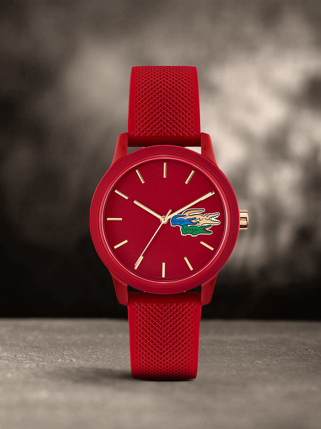 Lacoste Women Red Brass Printed Dial & Red Straps Analogue Watch 2001184