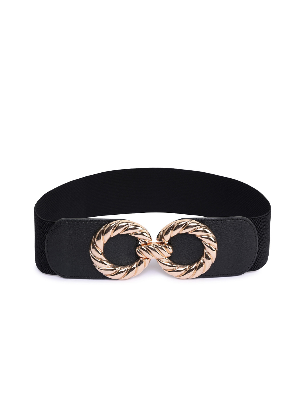 BuckleUp Women Black Textured Belt