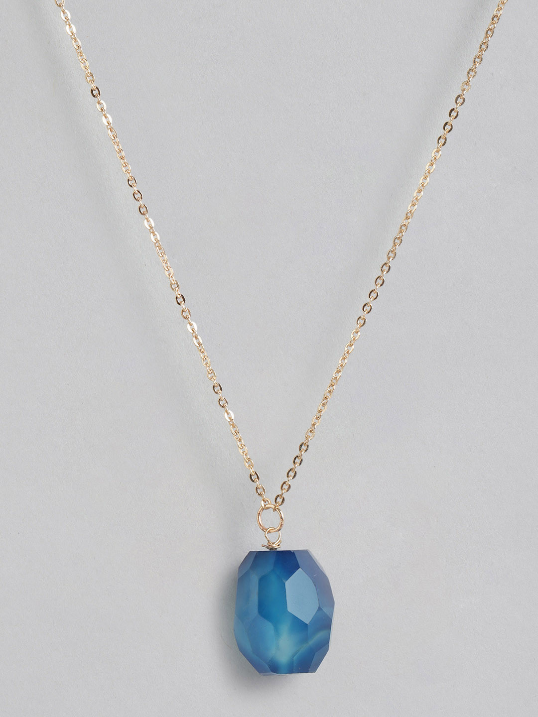 RICHEERA Rose Gold-Plated Blue Chain