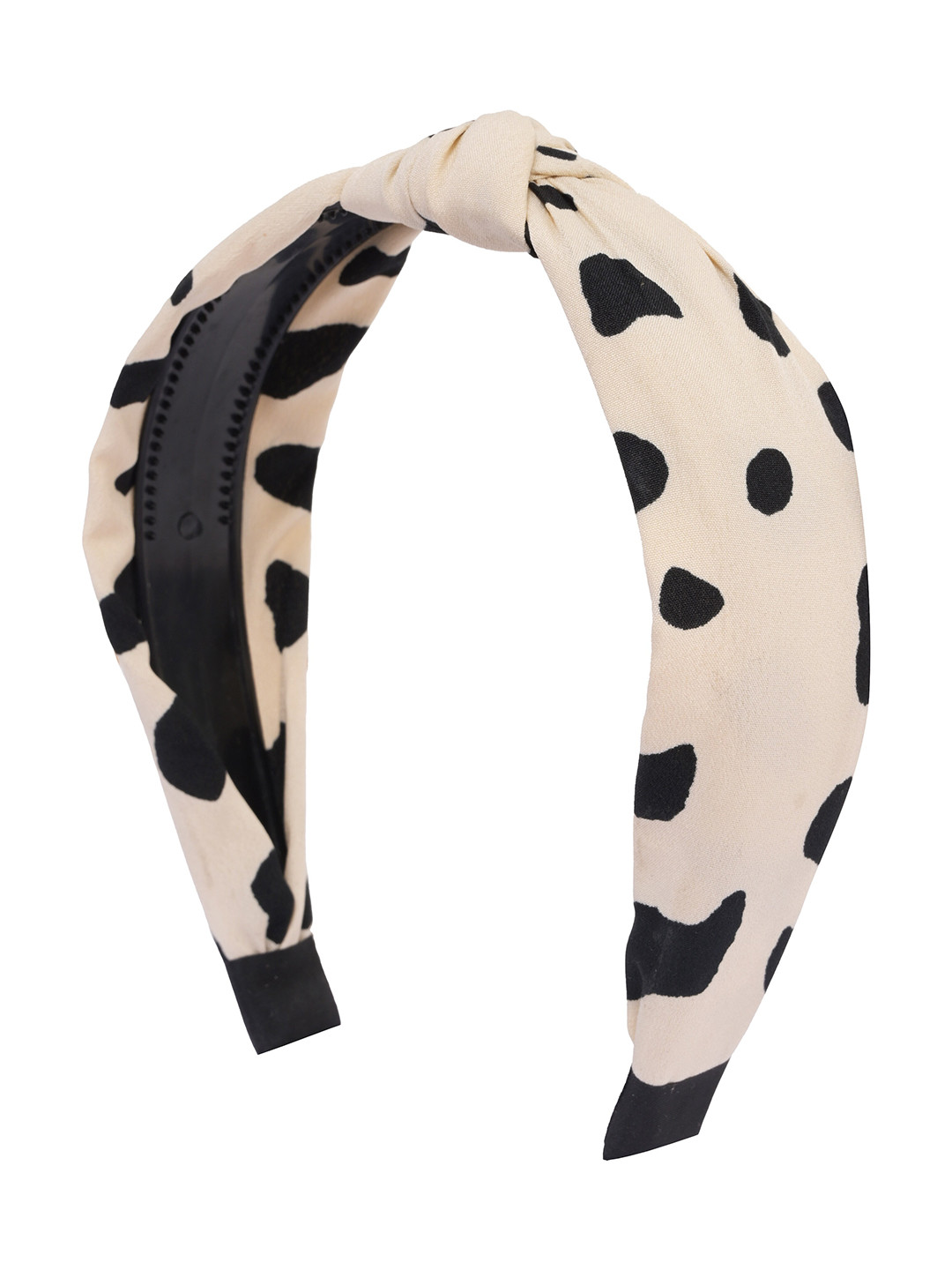 BuckleUp Women Off White & Black Hairband
