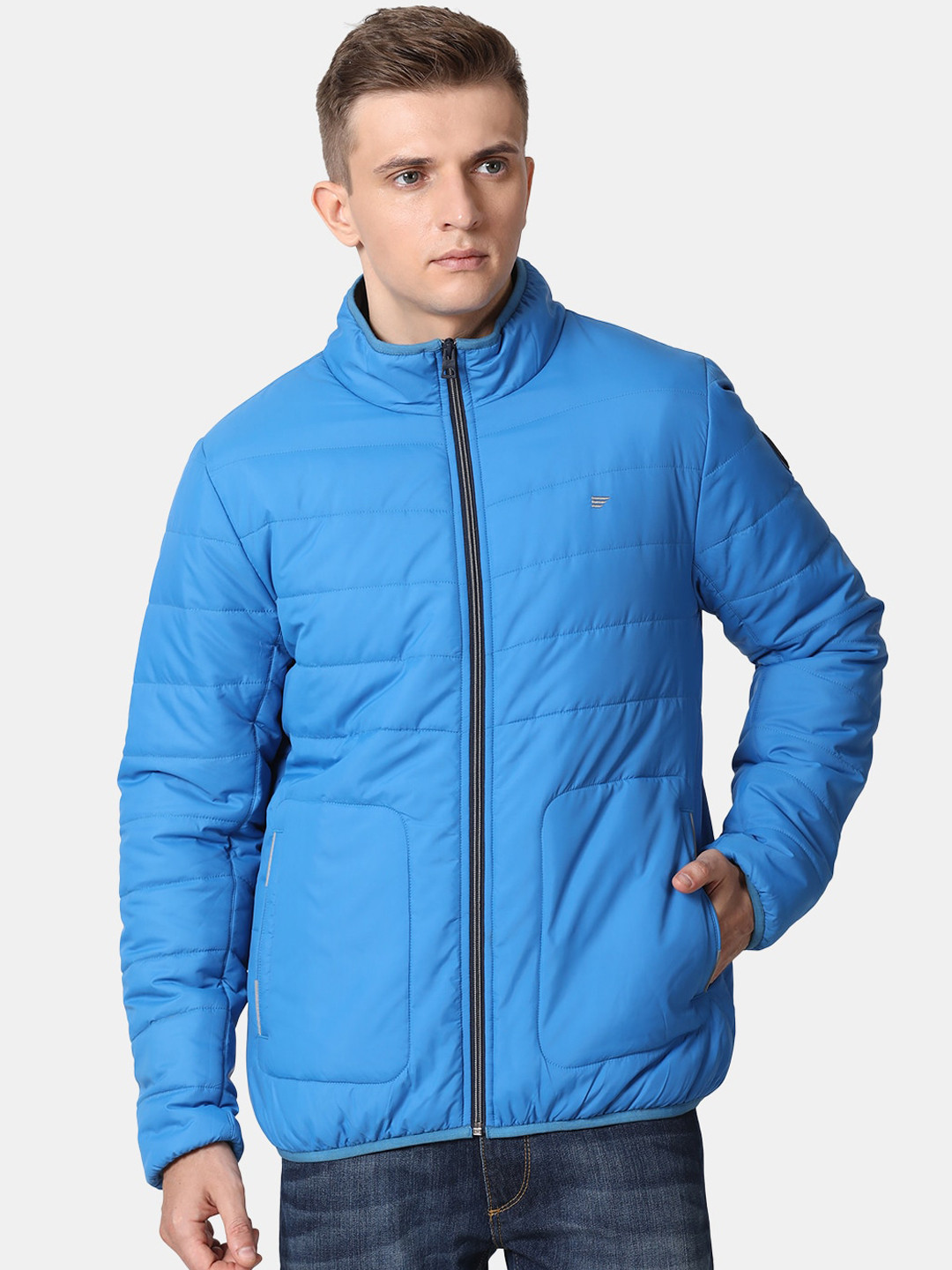 t-base Men Blue Lightweight Puffer Jacket