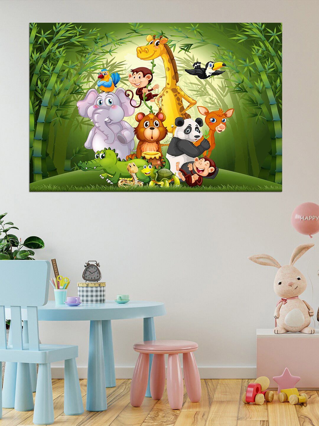 WENS Multicoloured Jungle Ke Rang Printed Vinyl Wall Sticker
