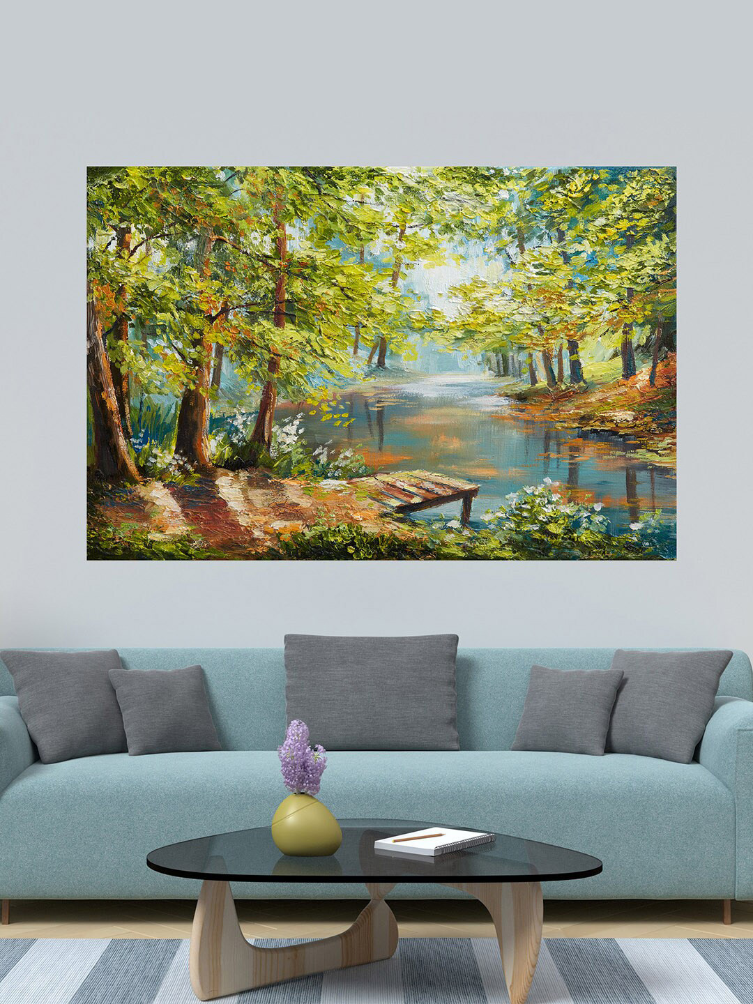 WENS Green & Brown Essence Of Nature Printed Vinyl Wall Sticker