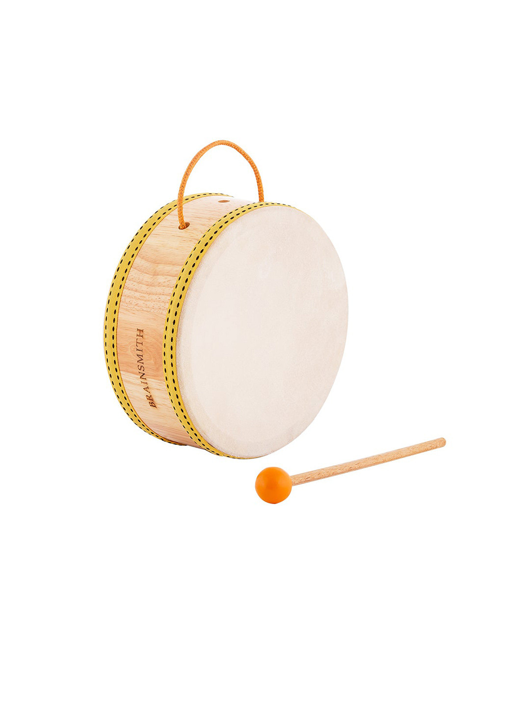 Brainsmith Kids Beige Solid Wooden Tom-tom Drum