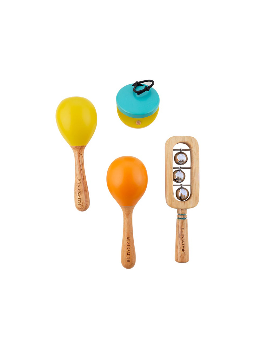Brainsmith Pack of 3 Beige Mini Percussion Set