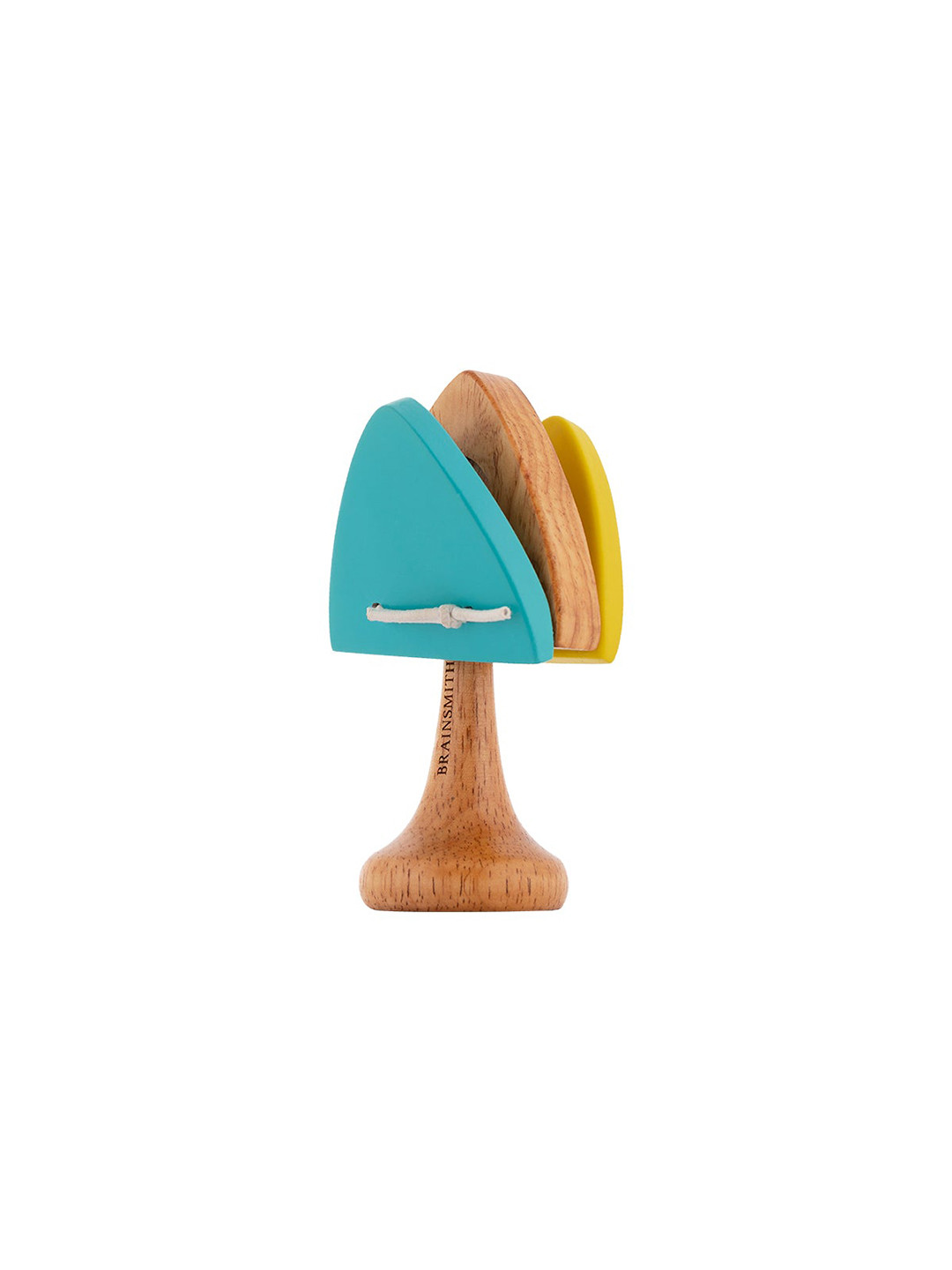 Brainsmith Infant Kids Beige & Blue Wooden Swoora Triangle Castanet